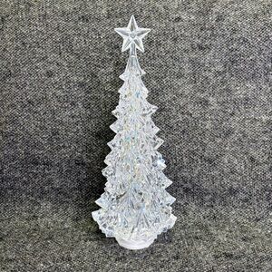 Vintage Mini Light Up Christmas Tree For Tables / Desks 11.5" Tested And Working